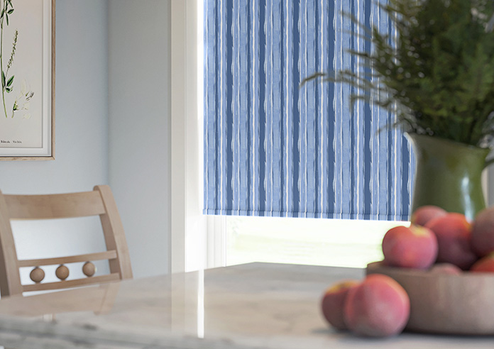 Waterfall Stripe, Royal - Roller Blind - Image 5